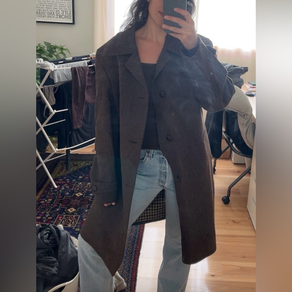 Men's Brown Wool Coat